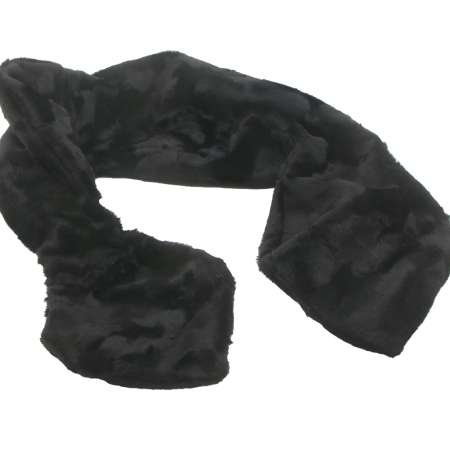 steckschal in Schwarz aus Kunstpelz